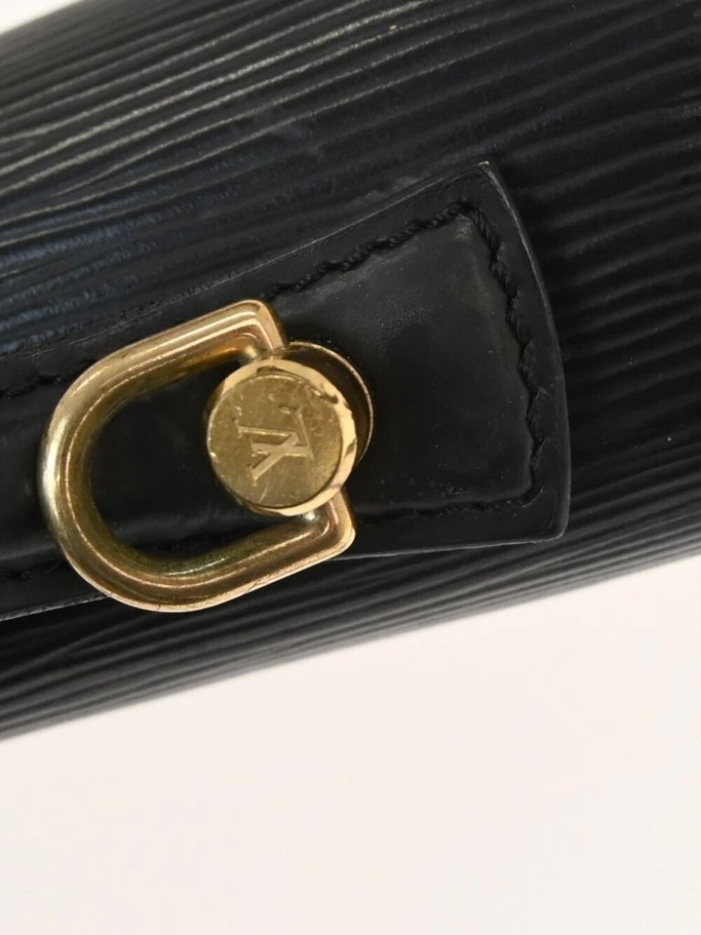 LOUIS VUITTON MONCEAU 28 HANDBAG SATCHEL BLACK EPI - Picture 6 of 14